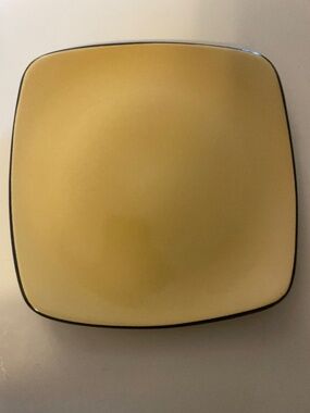 Corelle Hearthstone Stoneware Tumeric yellow square 8 3/4 salad plate.